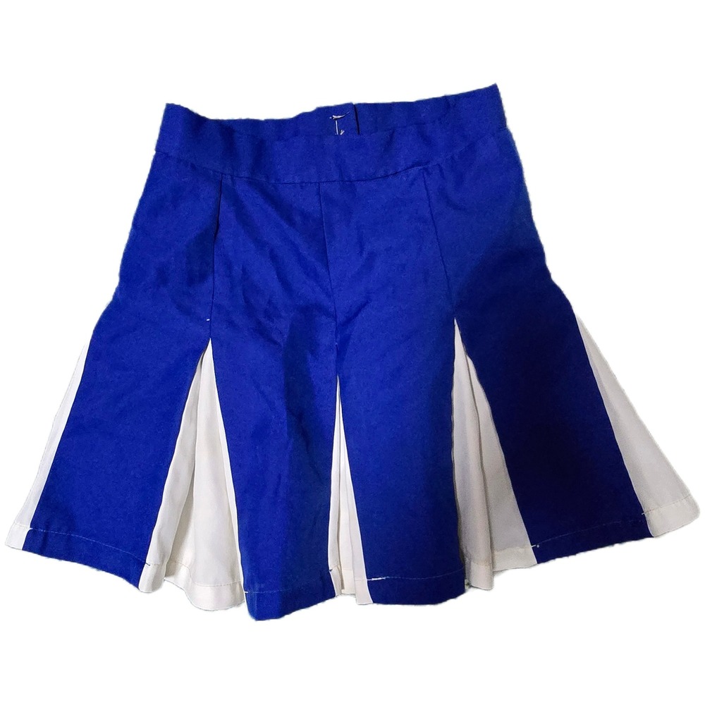 Blue and White Cheerleader Skirt Pleated School Spirit Costume Cosplay (T)‎